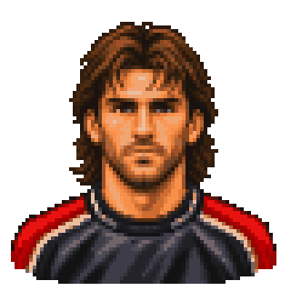 Pixel art portrait of Andrea Mazzantini