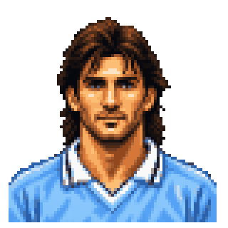 Pixel art portrait of Angelo Gregucci