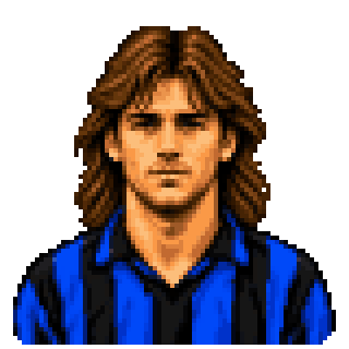 Pixel art portrait of Antonio Paganin