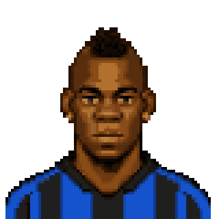 Pixel art portrait of BALOTELLI Mario