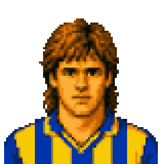 Pixel art portrait of Brolin