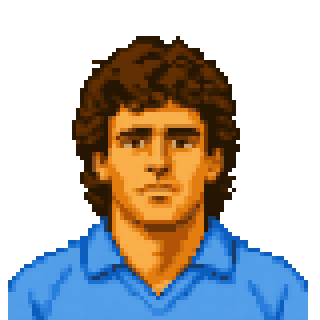 Pixel art portrait of Bruno Giordano