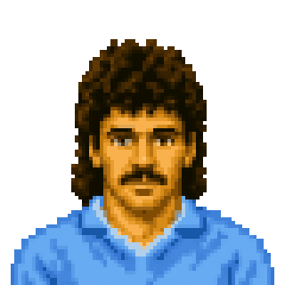 Pixel art portrait of Careca