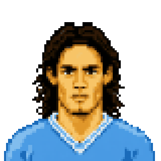 Pixel art portrait of CAVANI Edinson