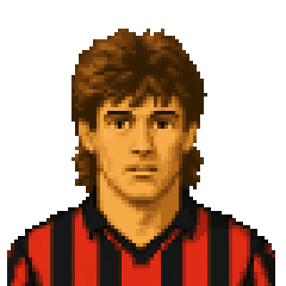 Pixel art portrait of Daniele Massaro
