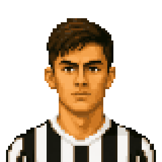 Pixel art portrait of DYBALA Paulo