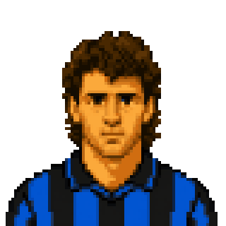 Pixel art portrait of Fausto Pizzi