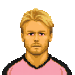 Pixel art portrait of KJAER Simon
