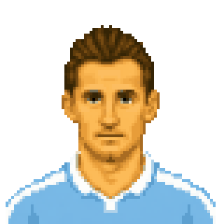Pixel art portrait of KLOSE Miroslav