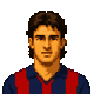 Pixel art portrait of Luis Olive.